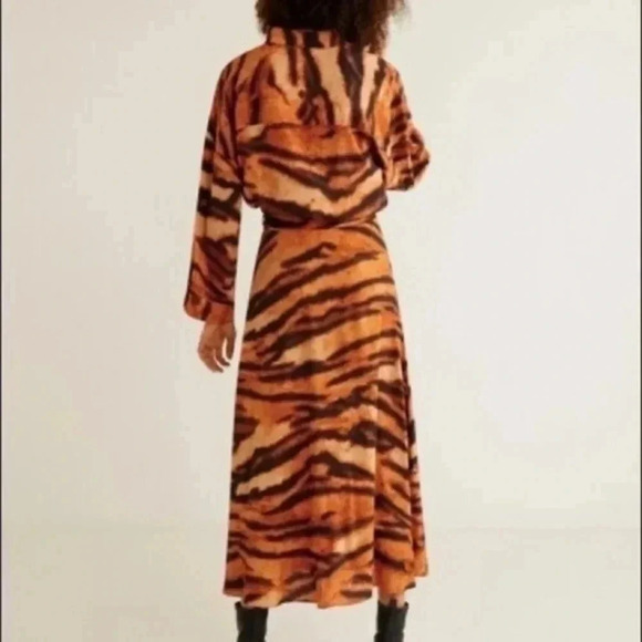 Mango Tiger Print Midi Huna dress - Picture 3 of 8